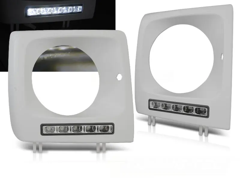 Headlights Mercedes G Class W463 01-12 Frame LED DRL (unpainted)