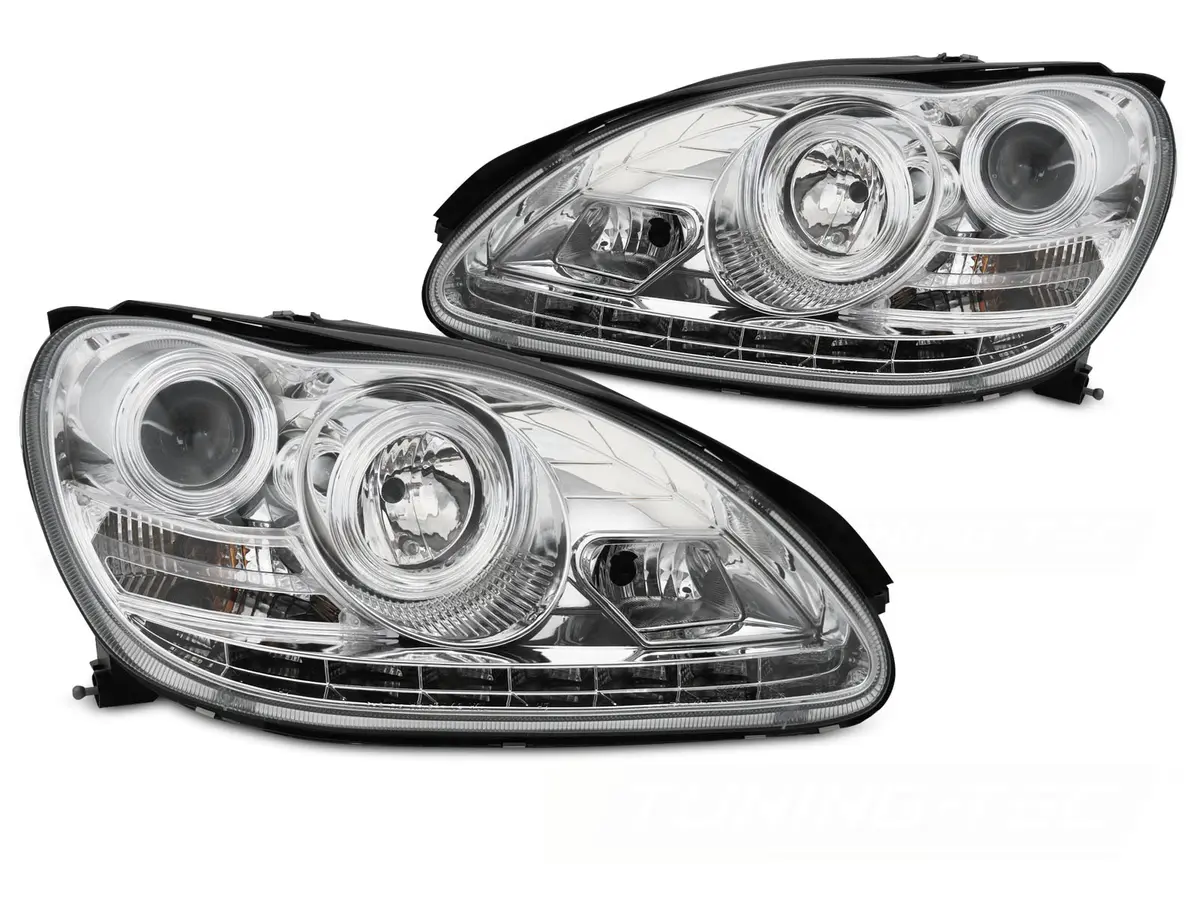 Headlights Mercedes S W220 02-05 Xenon Chrome LED