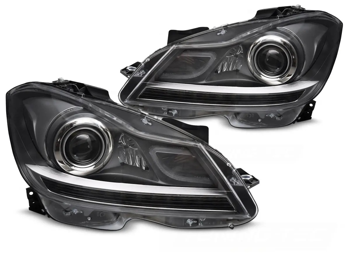 Headlights Mercedes C-Class W204 11-14 XENON LOOK