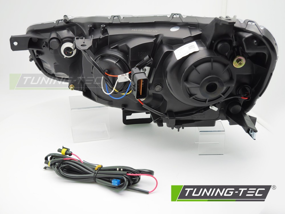 Headlights Mitsubishi Lancer VIII 08-16 Tube Light Black – náhľad 4