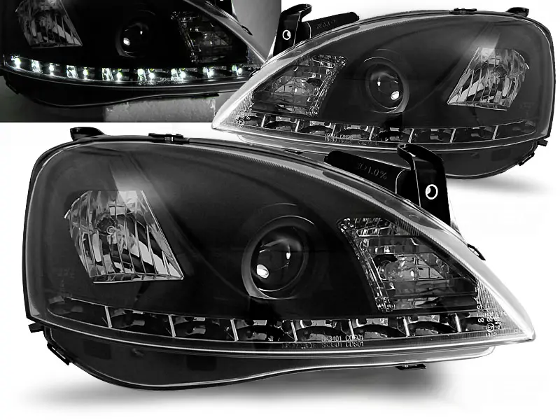 Headlights Opel Corsa C 00-06 Daylight Black