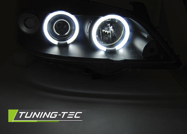 Headlights Opel Astra G 97-04 Angel Eyes CCFL Black – náhľad 2
