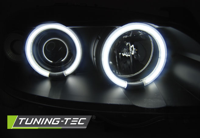 Headlights Opel Astra G 97-04 Angel Eyes CCFL Black – náhľad 3