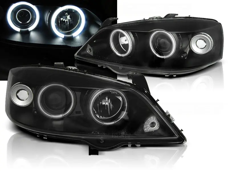 Headlights Opel Astra G 97-04 Angel Eyes CCFL Black