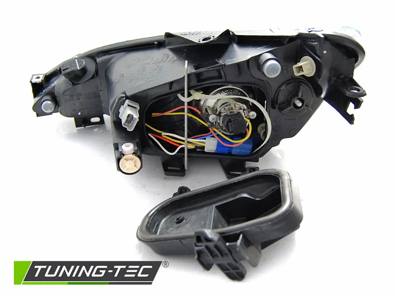 Headlights Peugeot 206 Angel Eyes Black LED – náhľad 3
