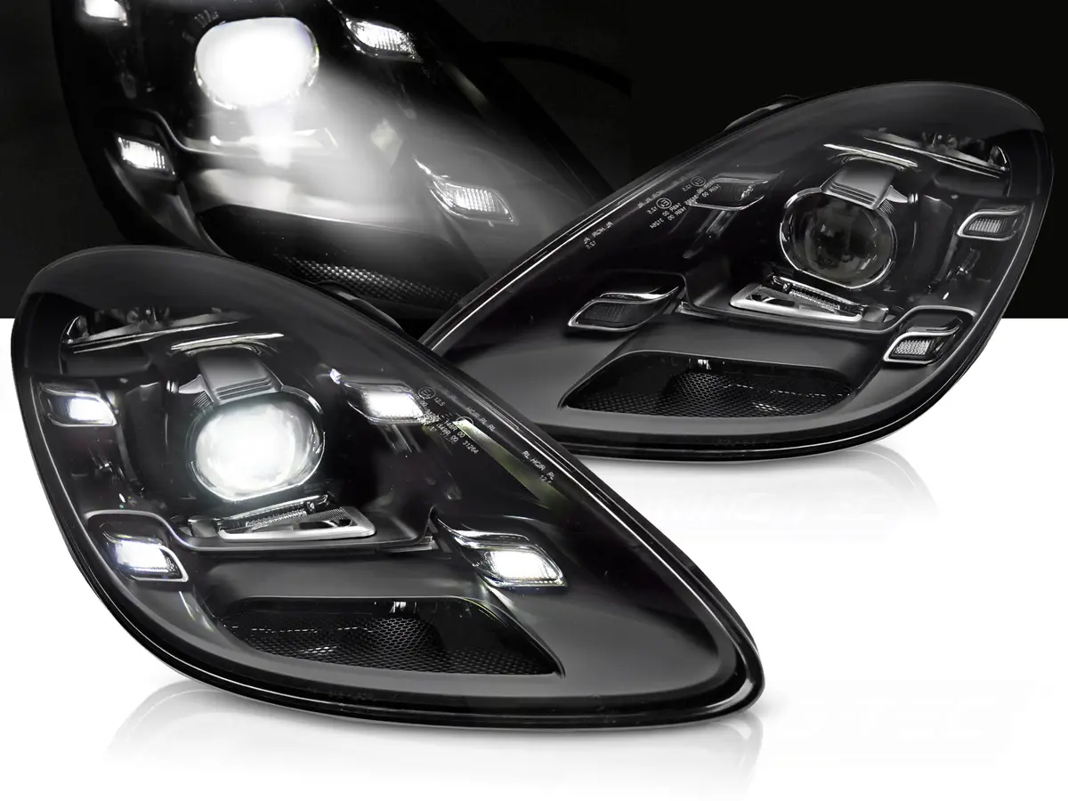 Headlights Porsche Boxster / Cayman 718 16- Full LED Black