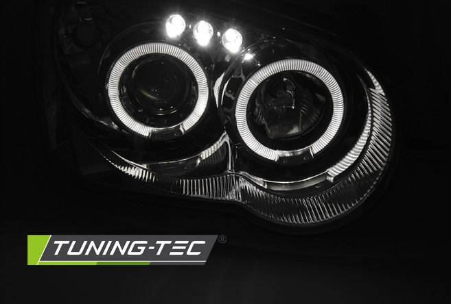 Headlights Subaru Impreza II 03-05 Angel Eyes Chrome – náhľad 3