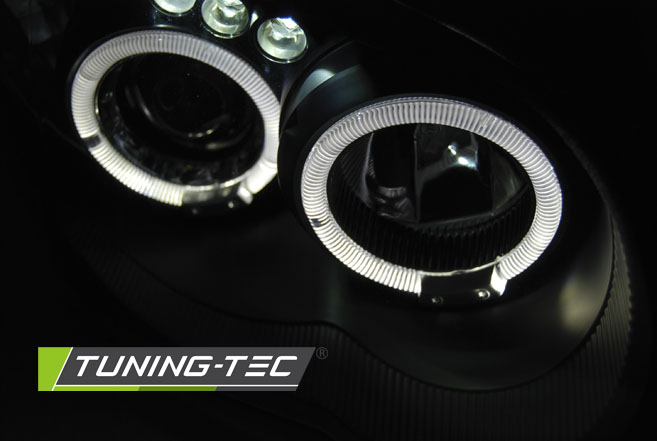 Headlights Subaru Impreza II 03-05 Angel Eyes Black – náhľad 3