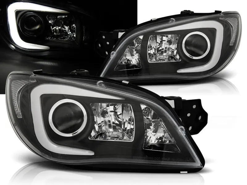 Predné xenónové svetlá Subaru Impreza II 06-07 Tube Light Black