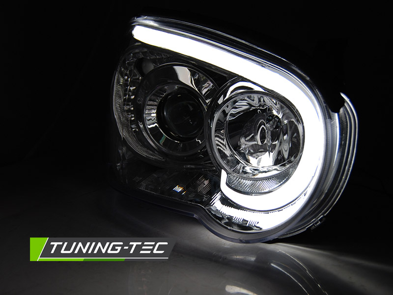 Headlights Subaru Impreza II 03-05 Tube Light Chrome – náhľad 2