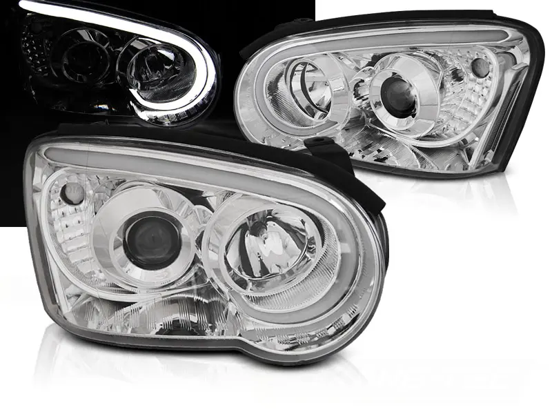 Headlights Subaru Impreza II 03-05 Tube Light Chrome