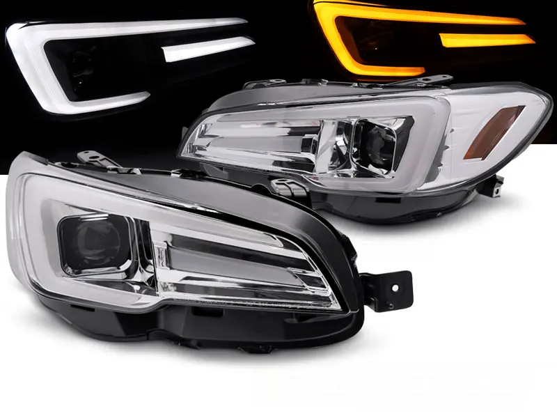 Headlights Subaru WRX 14-22 LED DRL Chrome