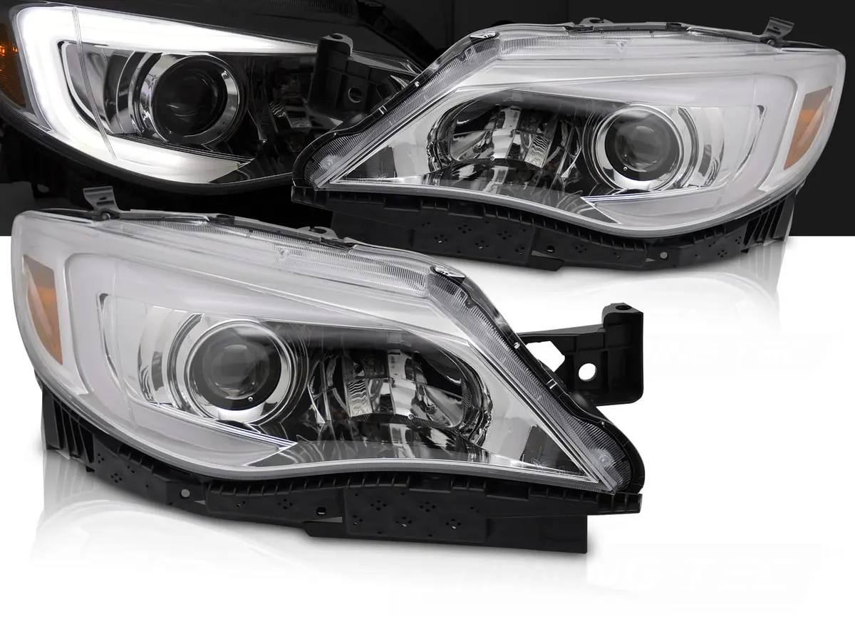 Headlights Subaru WRX 08-14 Tube Light Chrome