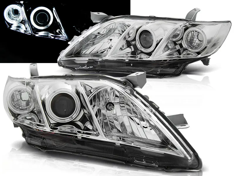 Headlights Toyota Camry XV40 06-09 Angel Eyes Chrome