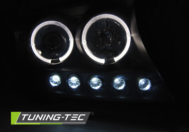 Headlights Toyota Land Cruiser 200 07-12 Angel Eyes Black – náhľad 2