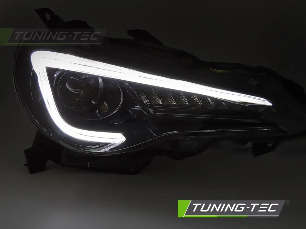 Headlights Toyota GT86 / Subaru BRZ 12-21 Tube LED DRL Black – náhľad 2