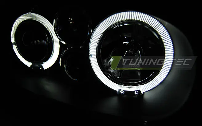 Headlights Volkswagen Golf IV 97-03 Angel Eyes Black – náhľad 2