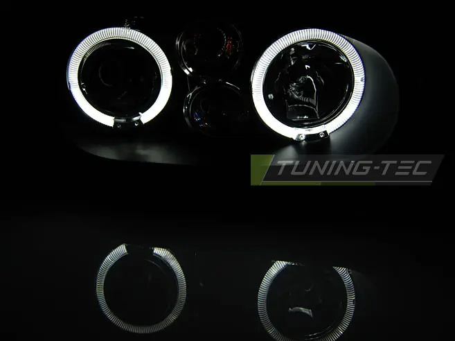 Headlights Volkswagen Golf IV 97-03 Angel Eyes Black – náhľad 3