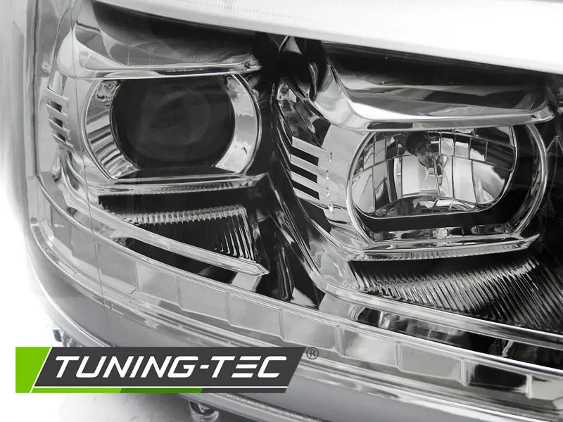 Headlights Volkswagen Transporter T5 10-15 Tube Light Chrome – náhľad 2