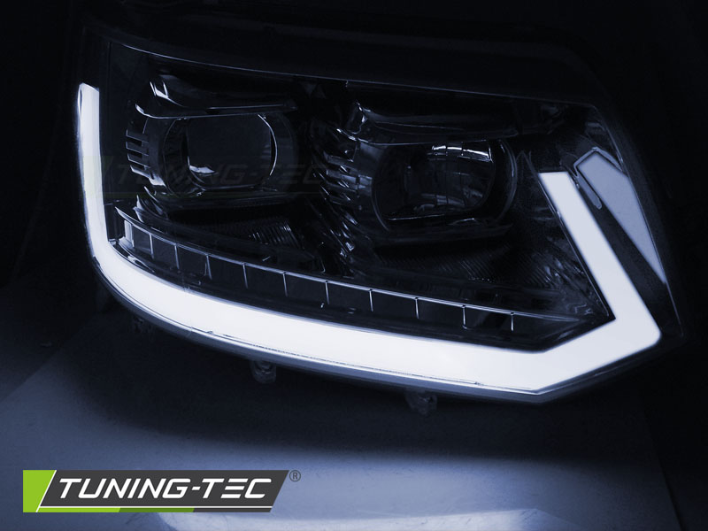 Headlights Volkswagen Transporter T5 10-15 Tube Light Chrome – náhľad 3