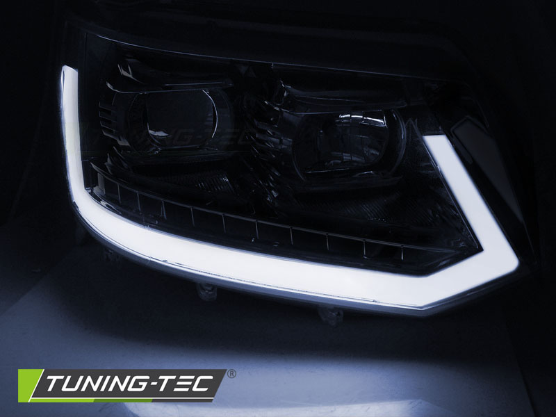 Headlights Volkswagen Transporter T5 10-15 Tube Light Black – náhľad 2