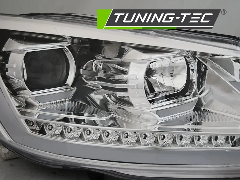 Headlights Volkswagen Touran I 10-15 Tube Light DRL Chrome – náhľad 2