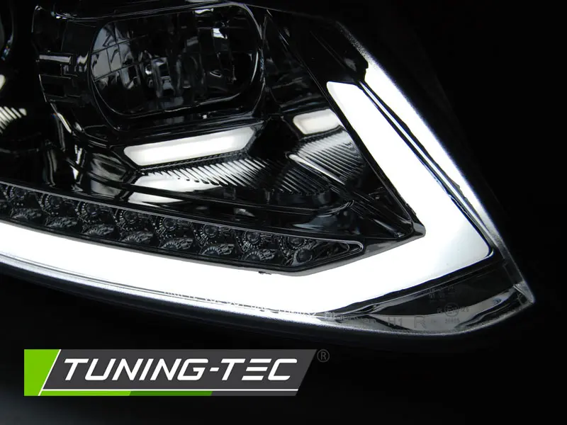 Headlights Volkswagen Touran I 10-15 Tube Light DRL Chrome – náhľad 3