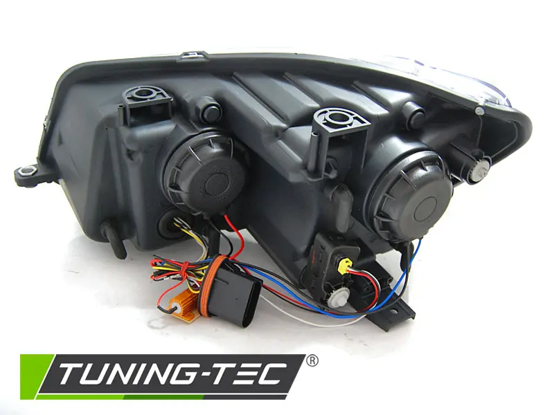 Headlights Volkswagen Touran I 10-15 Tube Light DRL Chrome – náhľad 5