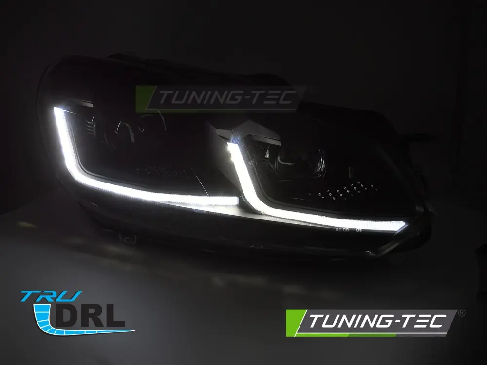 Headlights Volkswagen Golf VI 08-12 LED DRL Black – náhľad 2