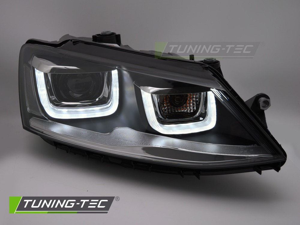 Headlights Volkswagen Jetta VI 11-18 U-LED DRL – náhľad 3