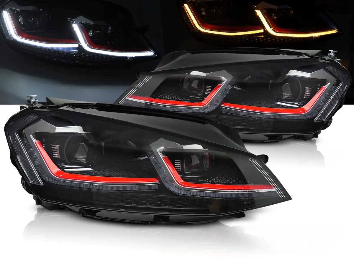 Headlights Volkswagen Golf VII 13-17 Red Line LED DRL