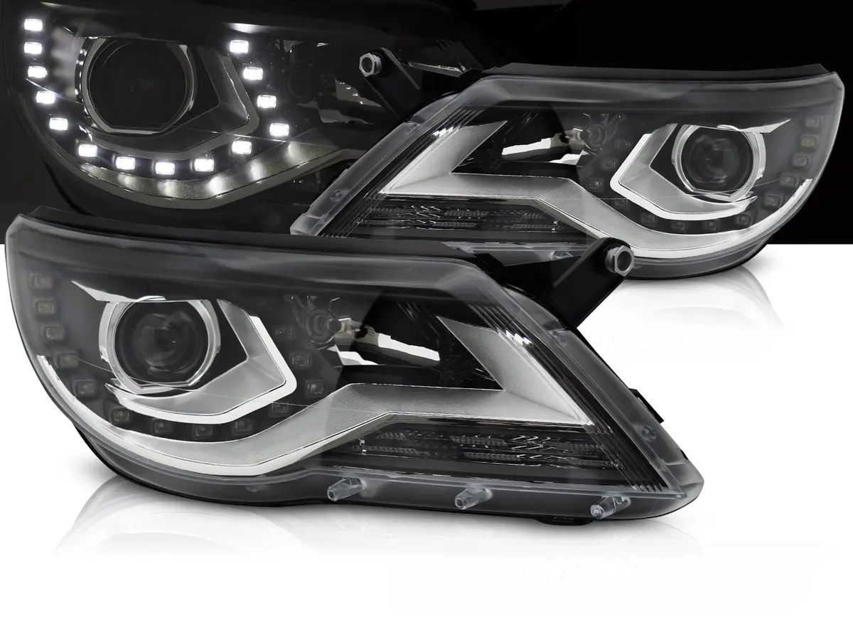Headlights Volkswagen Tiguan I 07-11 Daylight Black