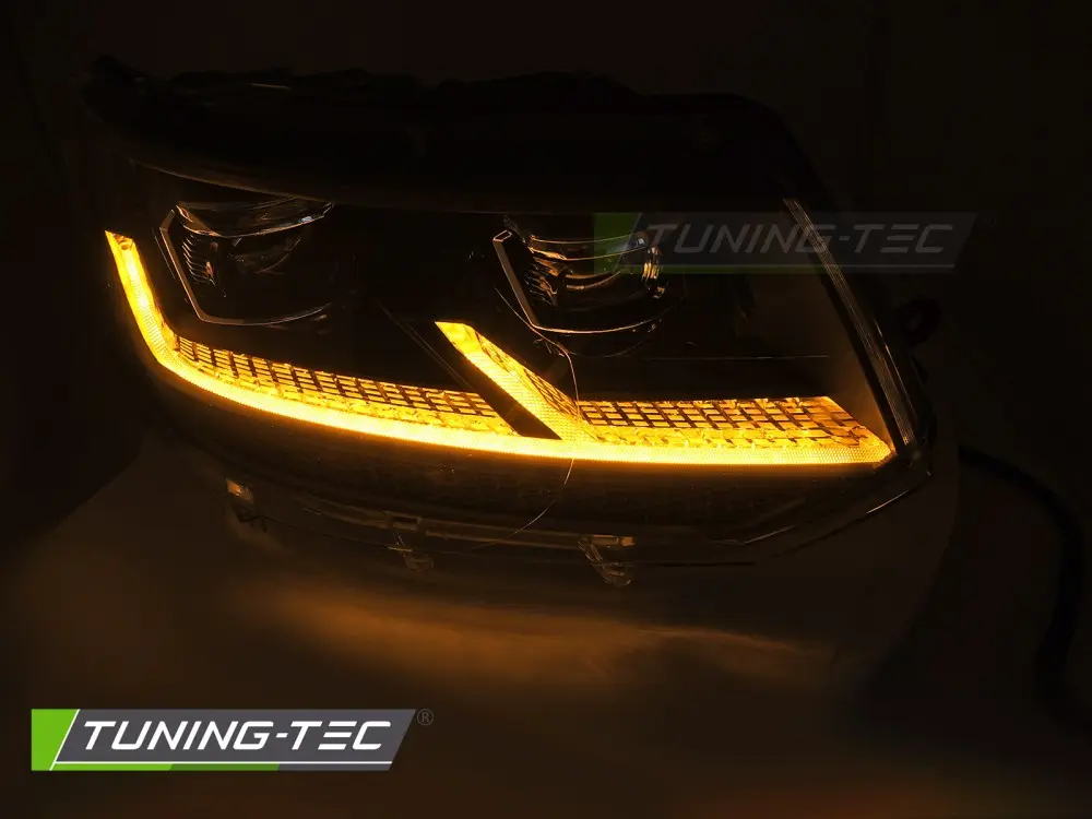 Headlights Volkswagen Transporter T5.1 10-15 Full LED DRL Chrome – náhľad 3