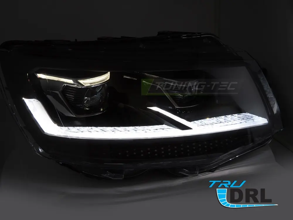 Headlights Volkswagen Transporter T6 15-19 Full LED SEQ DRL Black – náhľad 2