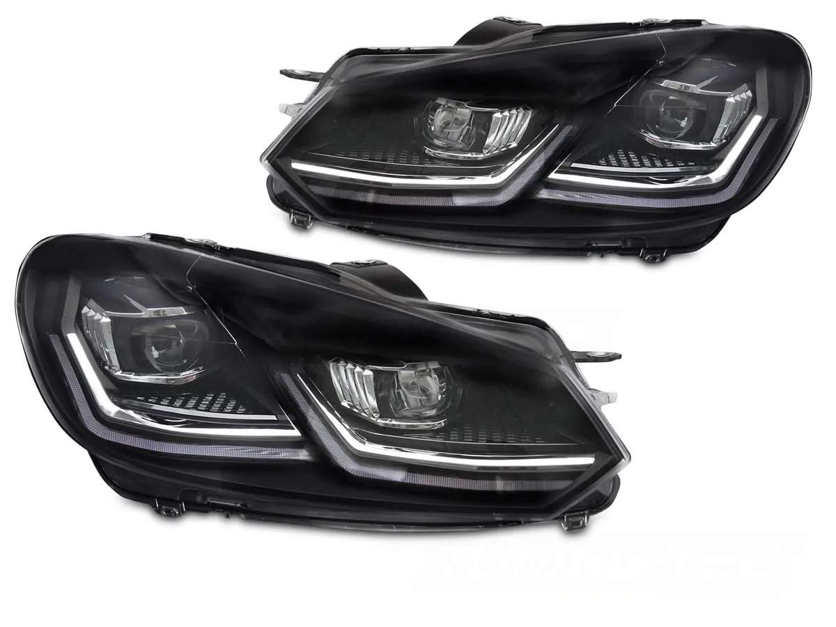 Headlights Volkswagen Golf VI 08-12 Full LED Silver SEQ DRL