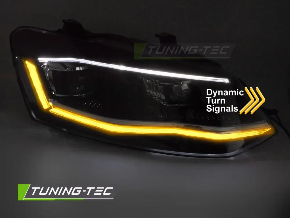 Headlights VW Polo 6R 09-17 LED Silver DRL SEQ – náhľad 3