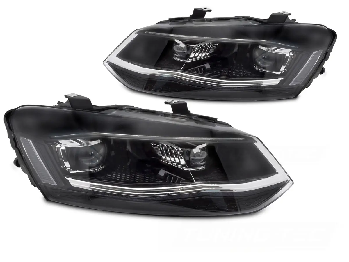 Headlights VW Polo 6R 09-17 LED Silver DRL SEQ