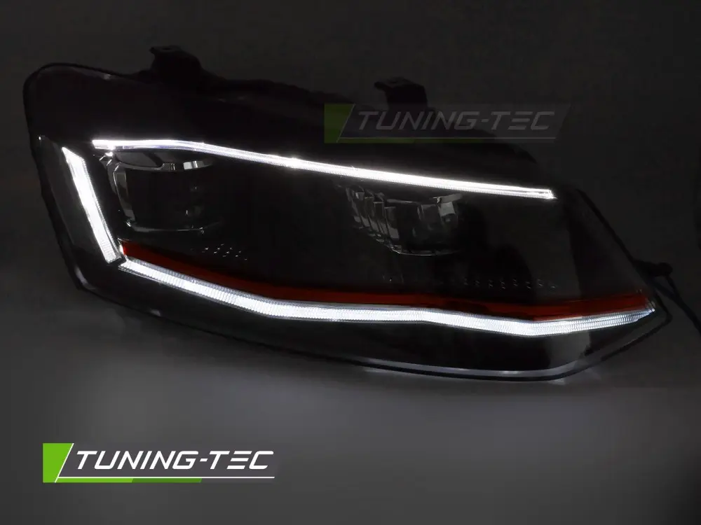 Headlights VW Polo 6R 09-17 FULL LED Red DRL Sequential – náhľad 2