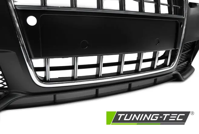 Front Bumper Audi A4 B7 04-08 Sport Chrome Black PDC – náhľad 4