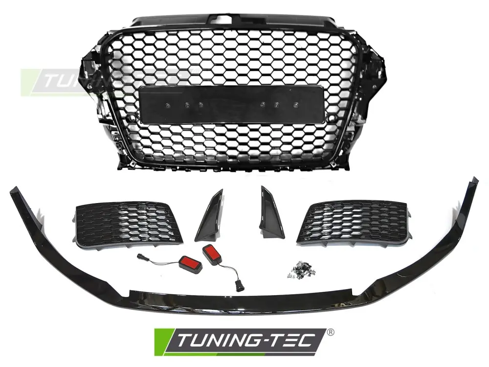 Front Bumper Audi A3 8V 12-16 Sport Black PDC – náhľad 4