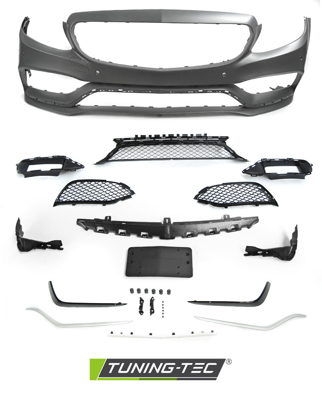 Front Bumper Mercedes C-Class W205 14-18 Sport PDC – náhľad 4