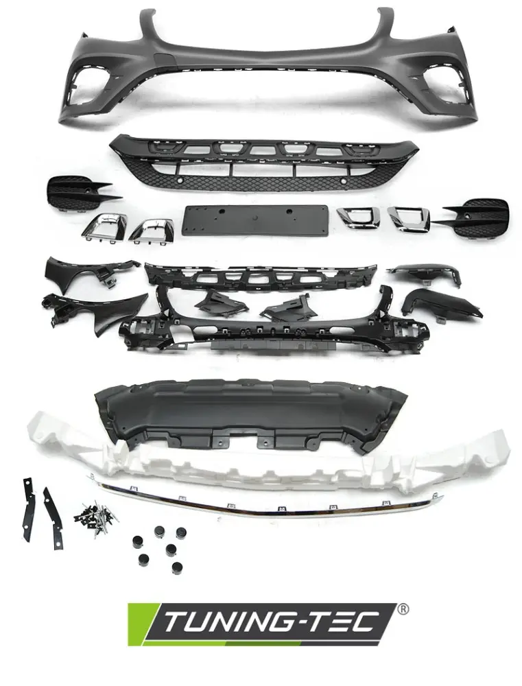 Front Bumper Mercedes GLC W253 15-18 Sport PDC Black – náhľad 5