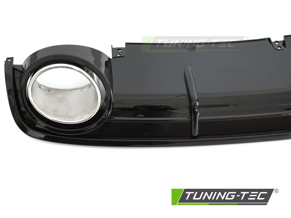 Diffuser Audi A6 C6 04-11 Twin Outlet Glossy Black Sport Style – náhľad 4