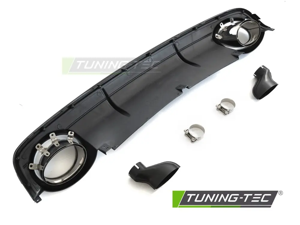 Diffuser Audi A6 C6 04-11 Twin Outlet Glossy Black Sport Style – náhľad 6