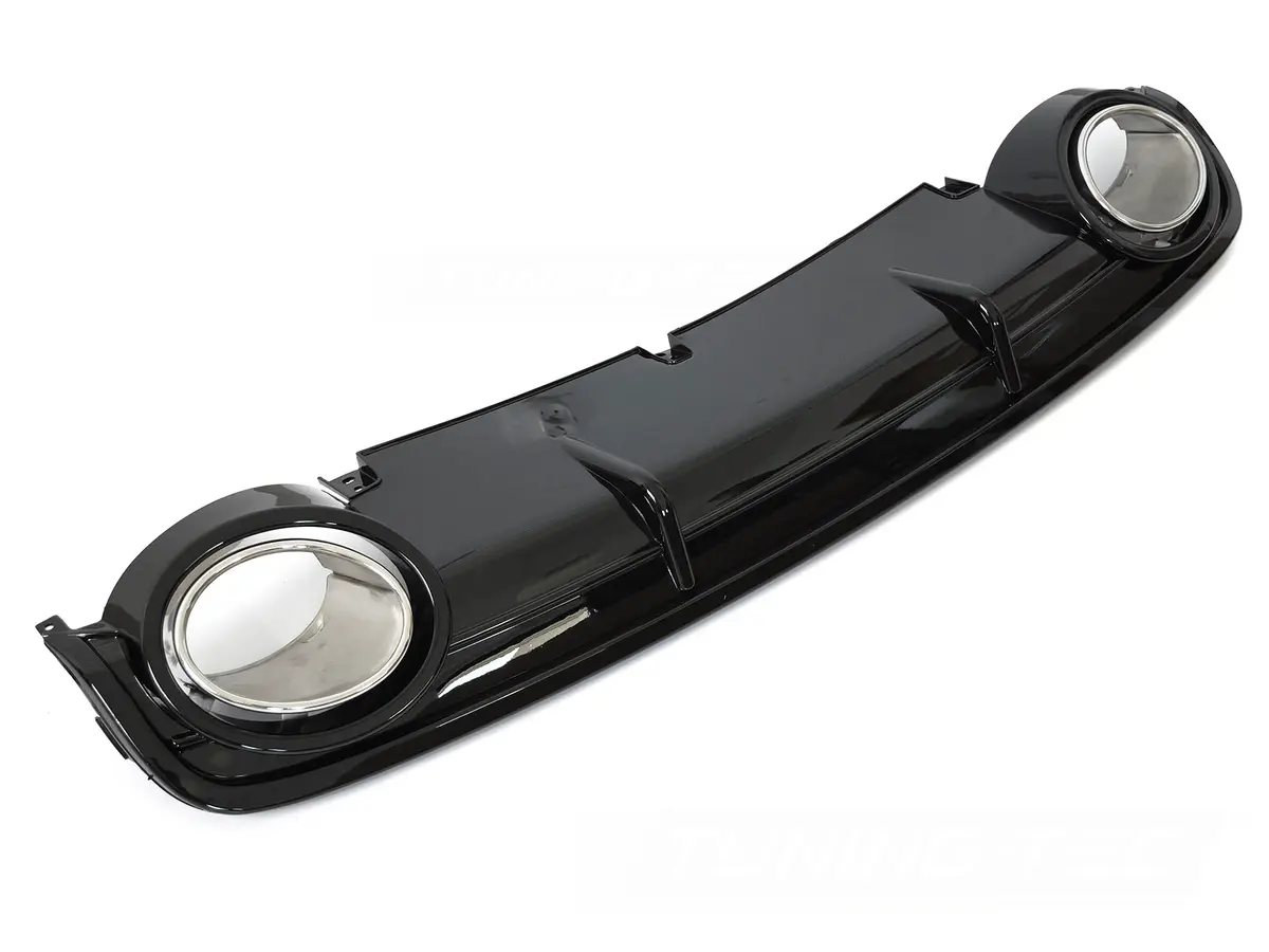 Diffuser Audi A6 C6 04-11 Twin Outlet Glossy Black Sport Style