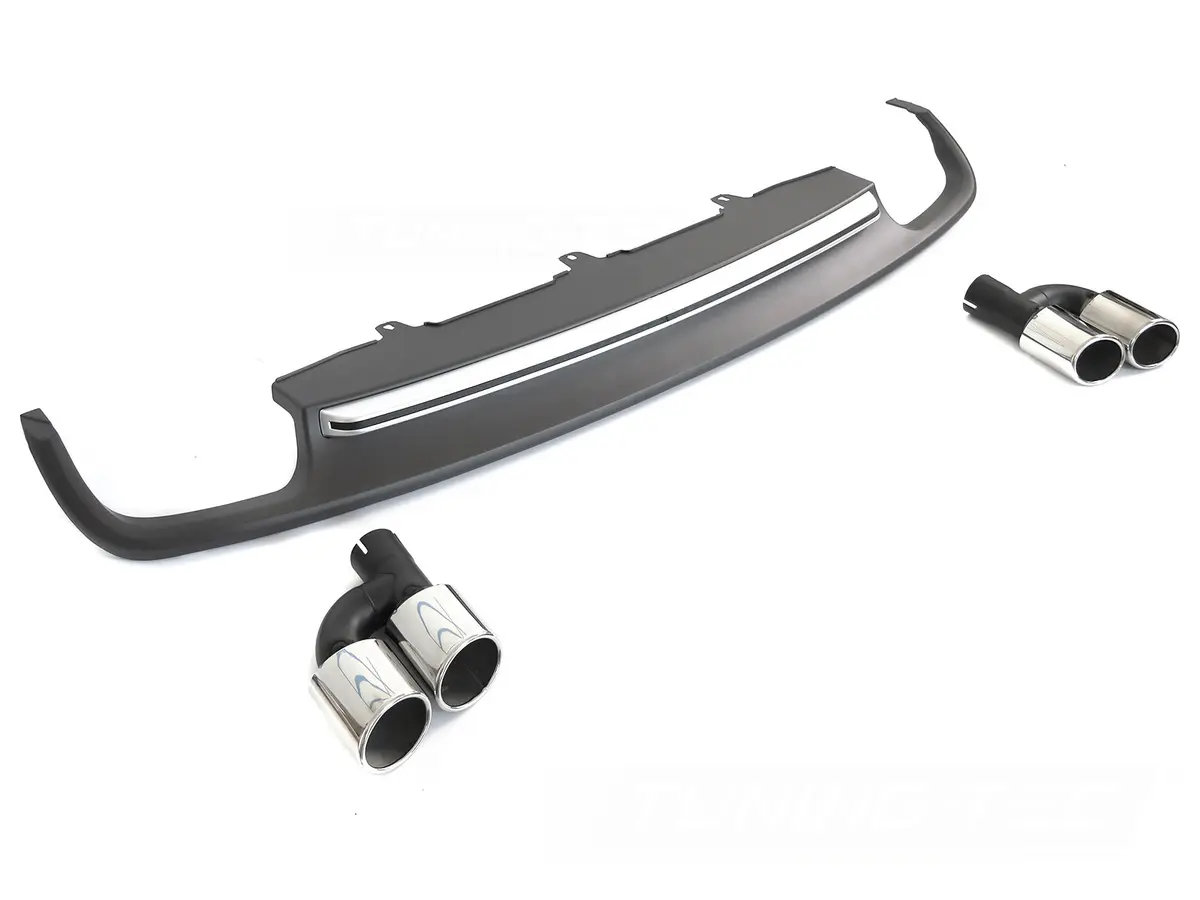 Difúzor Audi A6 C7 11-14 Silver Sport S Style Twin Outlet