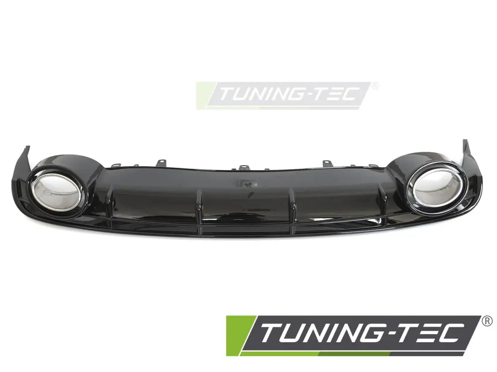 Diffuser Audi A6 C7 14-18 Twin Outlet Glossy Black Sport Style – náhľad 2