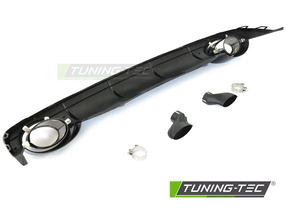Diffuser Audi A6 C7 14-18 Twin Outlet Glossy Black Sport Style – náhľad 4