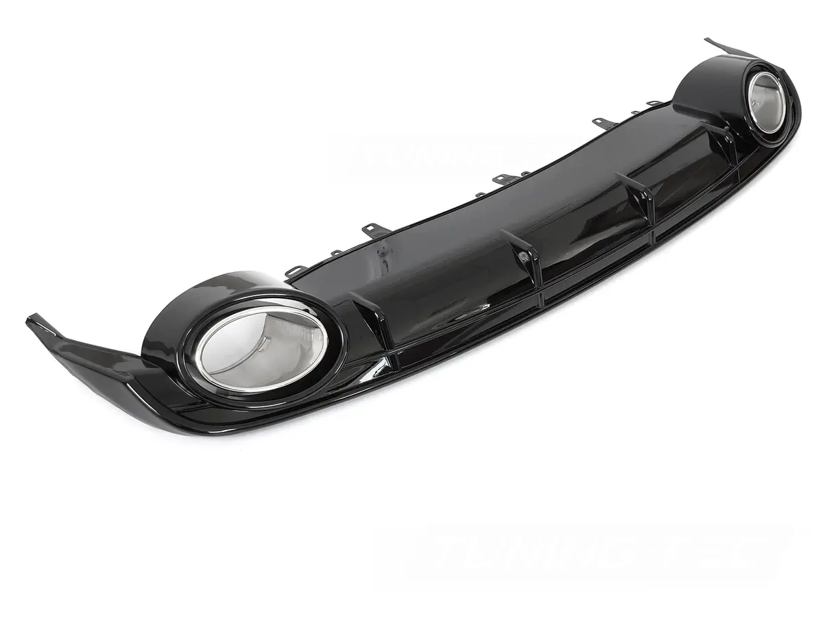 Diffuser Audi A6 C7 14-18 Twin Outlet Glossy Black Sport Style