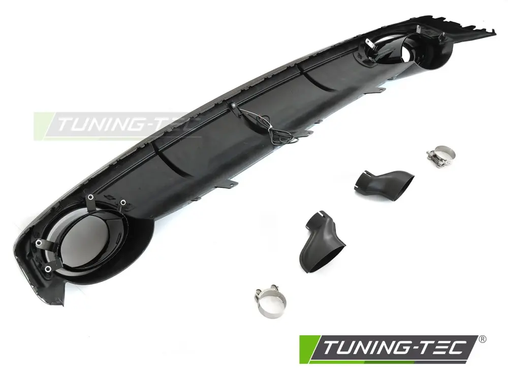 Diffuser Audi A7 C7 10-14 Twin Outlet Glossy Black with LED Brake Light Sport Style – náhľad 6